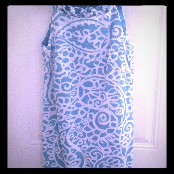 ⛔️SOLD ⛔️Turquoise and White Dress