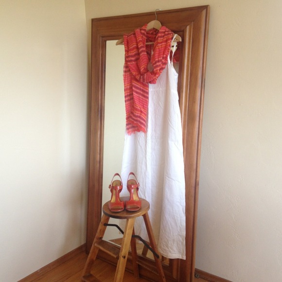 /REDUCED from $45/ Gauzy Striped Summery Scarf