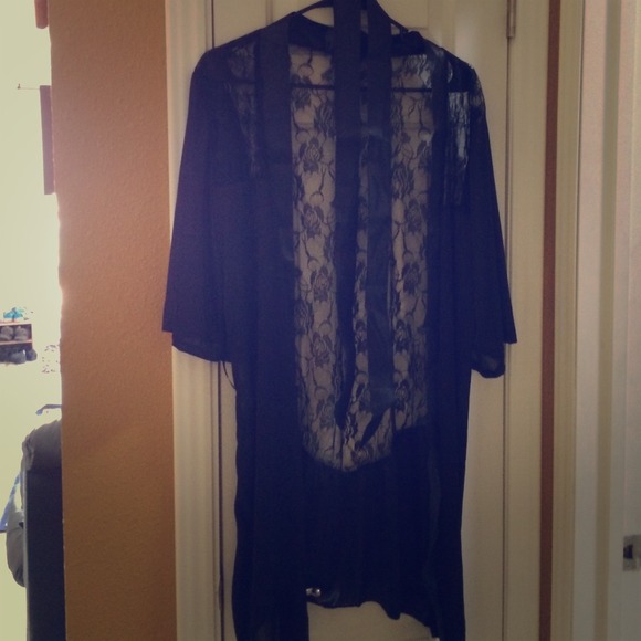 Kimono style lingerie robe