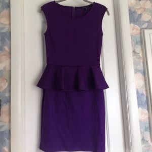 Purple peplum dress