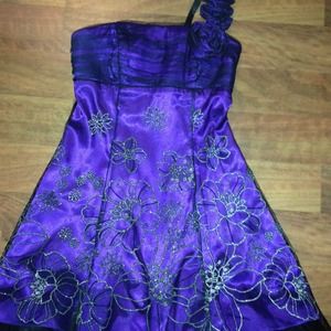 Purple off the shoulder dress size 3