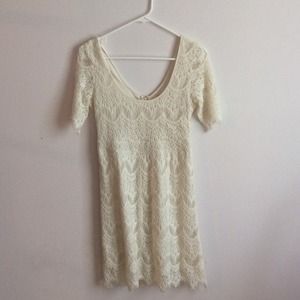 Pins & Needles Off-White Lace Dress