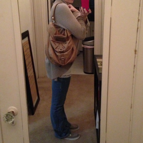 Marc By Marc Jacobs Lil Riz Hobo Leather Purse-tan - Picture 2 of 4