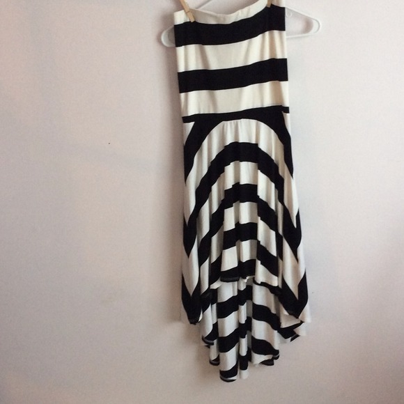 Strapless High-Low Striped Dress - Picture 1 of 1