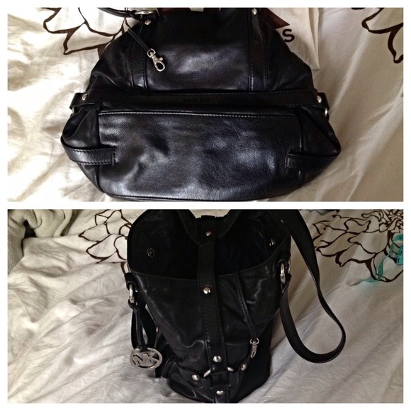 Michael Kors Black Leather Handbag like new - Picture 2 of 2