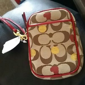 Coach cell phone holder