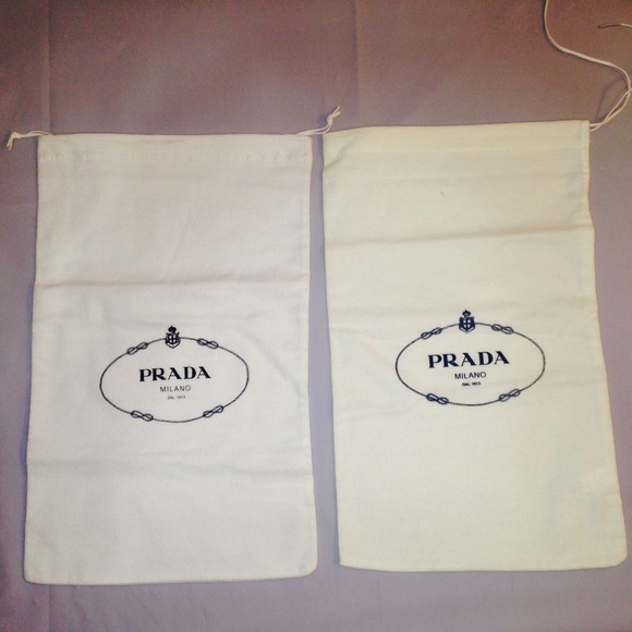 Lot of 2 Authentic Prada Dust Bags Covers 13x8