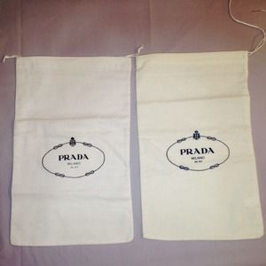 Lot of 2 Authentic Prada Dust Bags Covers 13x8