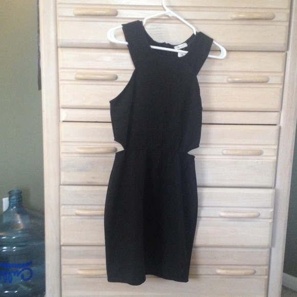 Little black dress with sides cut out