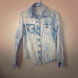 Acid wash flannel button up