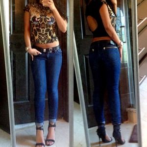 ❌***SOLD***❌Animal print closed neck top