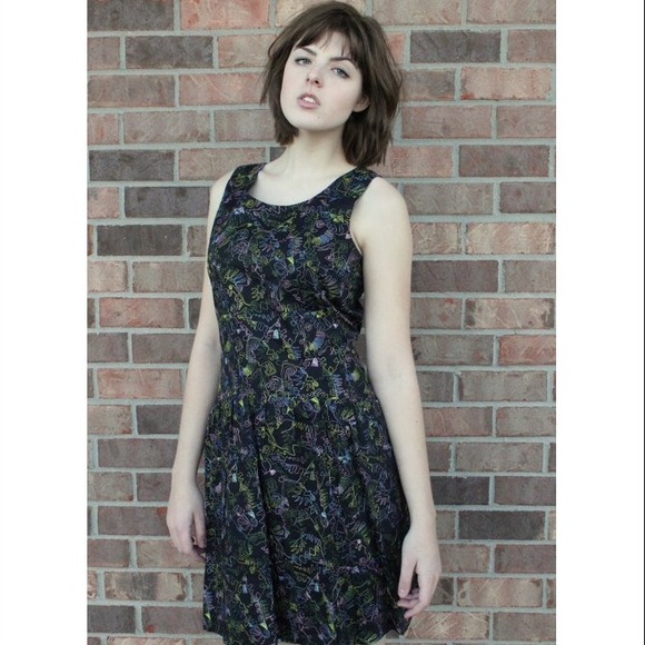 Marc by Marc Jacobs Navy Wildwood Embroidery Dress - Picture 3 of 4