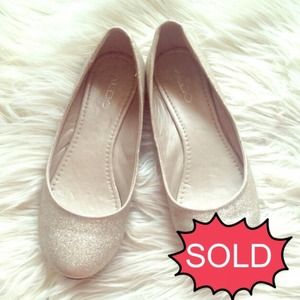 ALDO Gold Glitter Flats