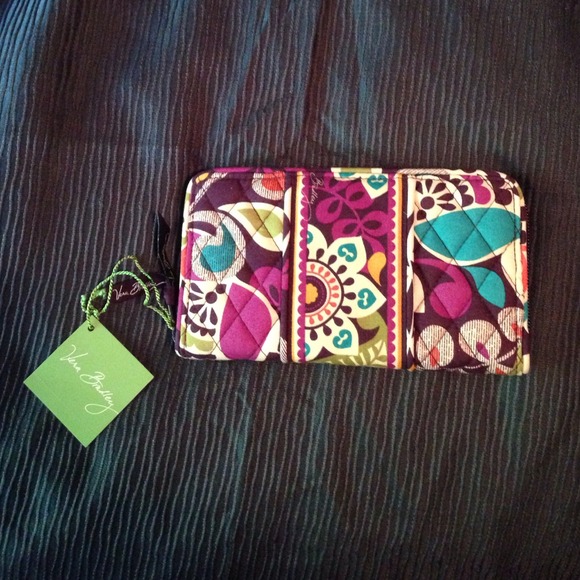 Vera Bradley Accordian Wallet in Plum Crazy