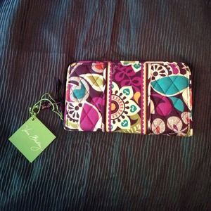 Vera Bradley Accordian Wallet in Plum Crazy