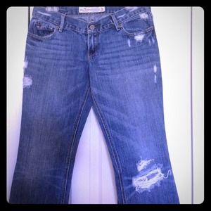 Hollister torn jeans.