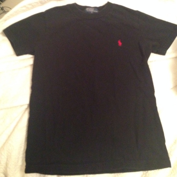 Boys black polo tee