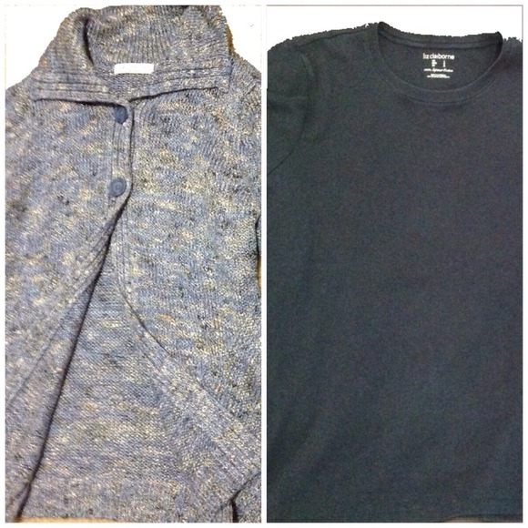 Liz Claiborne petite sweater cardigan shirt
