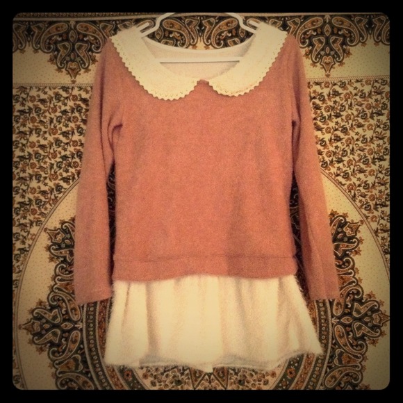 Peter Pan sweater and shift dress