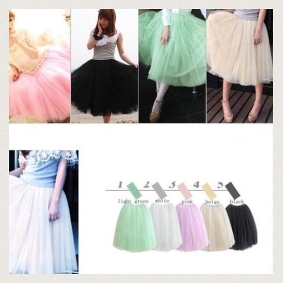 Dresses & Skirts - Make an Offer! Light green Tulle skirt