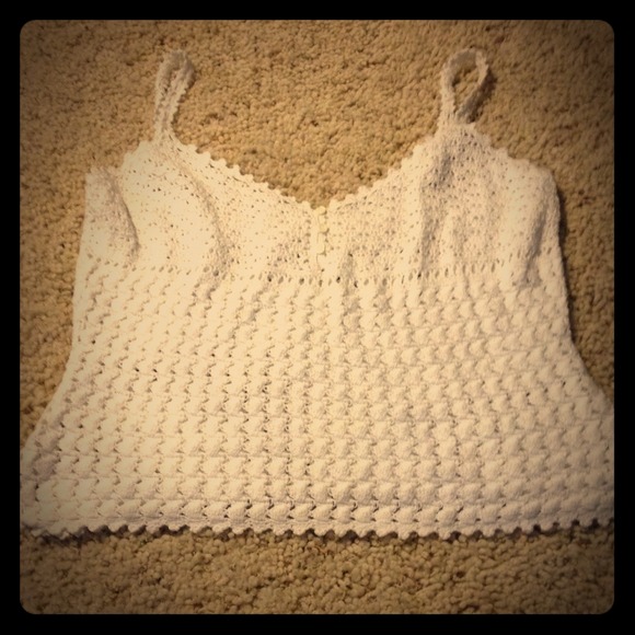 Victoria's Secret Tops - VS white crotchet tank top