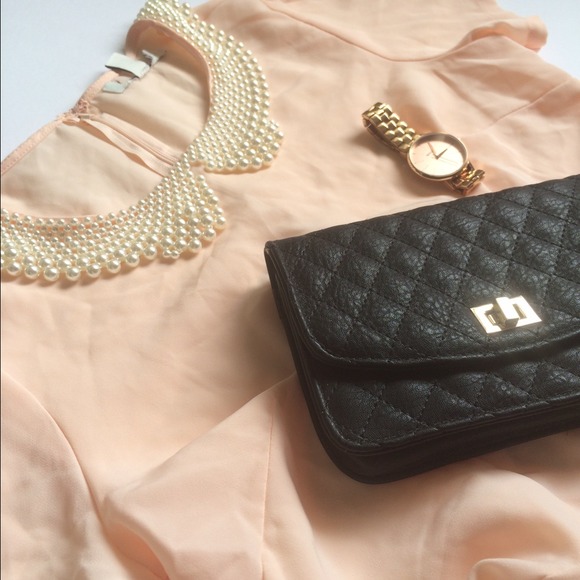 pale peach peplum
