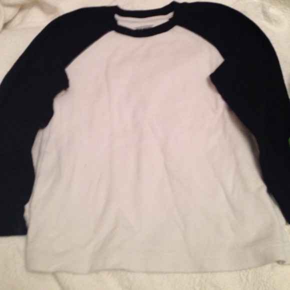 White and black waffle baseball tee