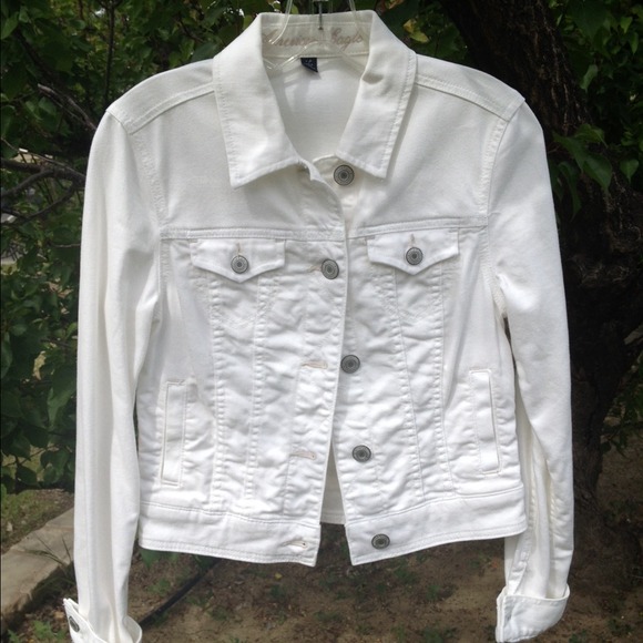 AE White Denim Jacket