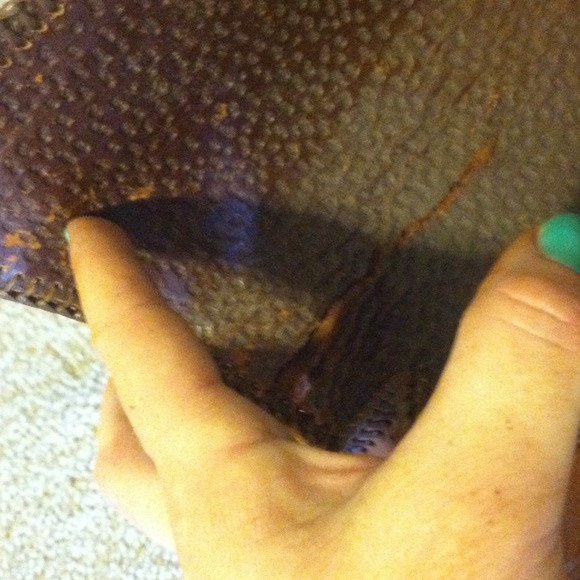 Vintage genuine leather purse clutch - Picture 3 of 9