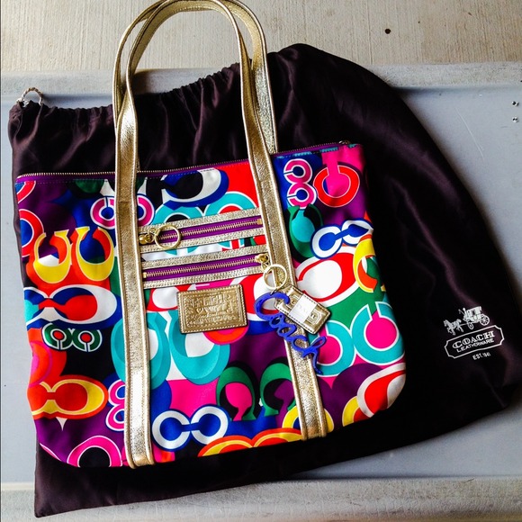 Colorful Coach Bag! Perfect for Summer!