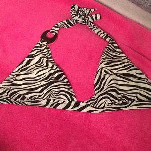 Zebra bikini top