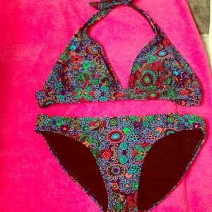 Floral/polka dot bikini