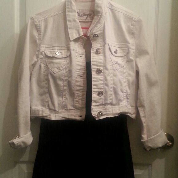 White distressed jacket