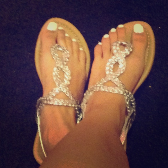 Silver Sandals Size 6