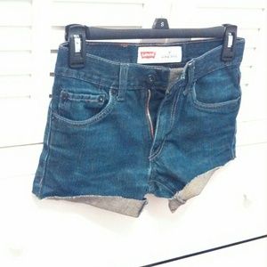 High waist denim shorts