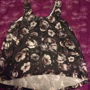 H&M Tank, Rose and skull print