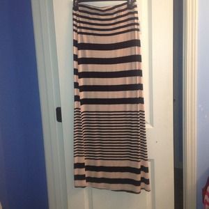 Striped maxi skirt
