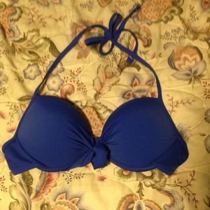 Blue bikini top