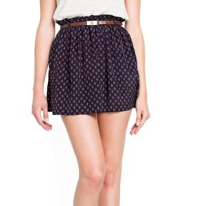 Dapper Print Flared Skirt