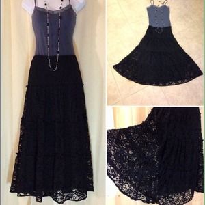 ❤️Beautiful Black Lace Long Skirt❤️