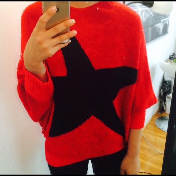 Star knit sweater