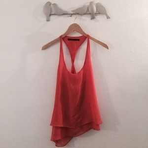 Coral pink Zara tank