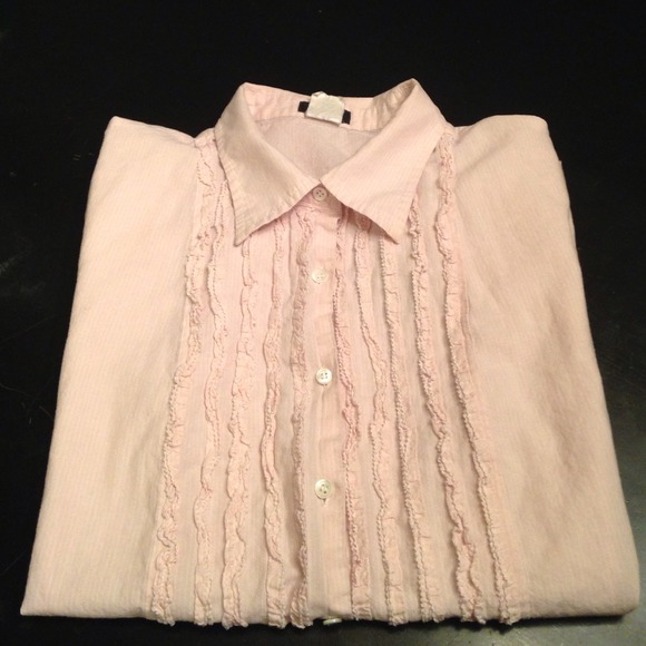 JCREW light pink button down blouse