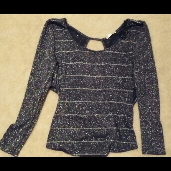 Open back sparkly shirt