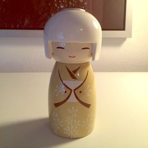 Adorable Japanese girl candle holder