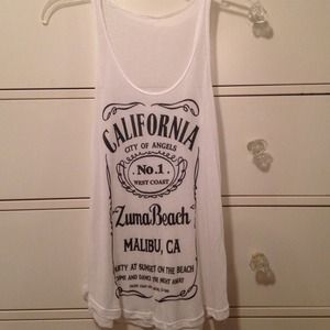 Brandy Melville ll White Graphic Tank