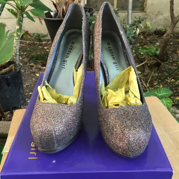 NWT Madden Girl Multi Glitter Heels Tiarah sz6 - Picture 2 of 5
