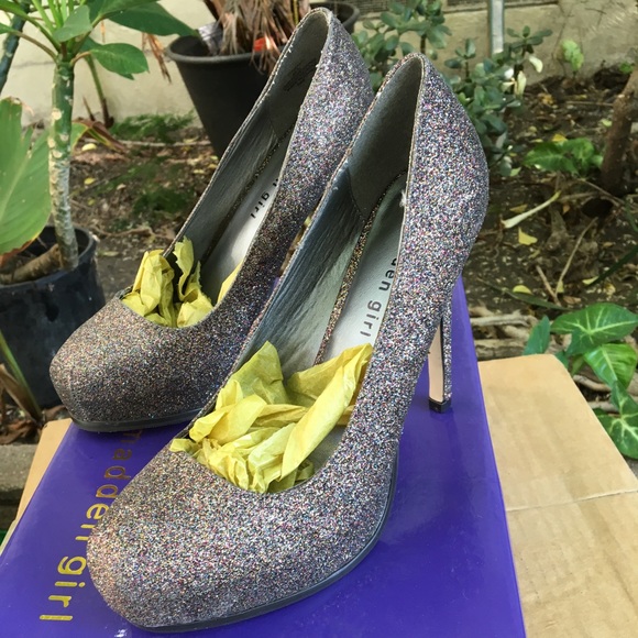 NWT Madden Girl Multi Glitter Heels Tiarah sz6 - Picture 3 of 5
