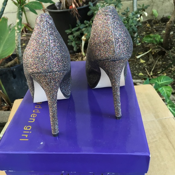 NWT Madden Girl Multi Glitter Heels Tiarah sz6 - Picture 4 of 5