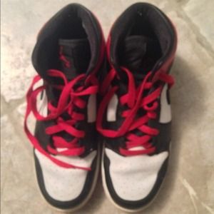 Nike air Jordan's- red black & white